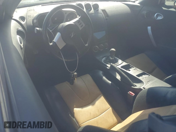 2005 Nissan 350Z Touring with VIN JN1AZ34E55M653623, listed as a Copart auction lot 81674934 with Not Provided miles and Non Repairable. Bid and sale history available at DreamBid. Image 8.