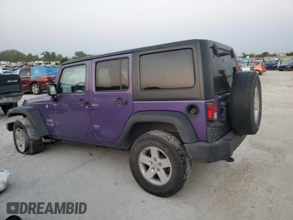 2018 Jeep Wrangler JK Unlimited Sport S with VIN 1C4BJWDG2JL837817, listed as a Copart auction lot 71153094 with 74,396 mi miles and Salvage Title. Bid and sale history available at carsss.com. Image 2.