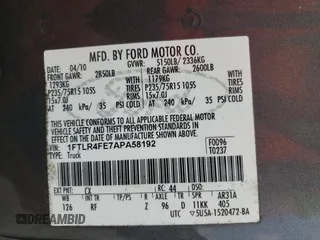 2010 Ford Ranger XLT z VIN 1FTLR4FE7APA58192, wystawiony jako Copart lot #60423615 z przebiegiem 100 007 mil mil oraz Czysty tytuł • Clean title. Historia ofert i sprzedaży dostępna na DreamBid. Obrazek 12.