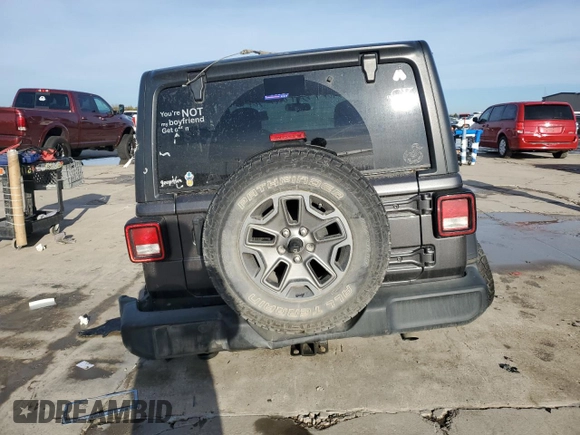 2021 Jeep Wrangler Sport with VIN 1C4GJXAN9MW520764, listed as a Copart auction lot 82429884 with Not Provided miles and Salvage Title. Bid and sale history available at DreamBid. Image 6.