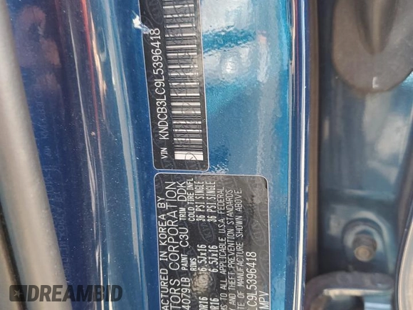 2020 Kia Niro LX with VIN KNDCB3LC9L5396418, listed as a Copart auction lot 62773713 with 83,064 mi miles and Salvage Title. Bid and sale history available at DreamBid. Image 15.