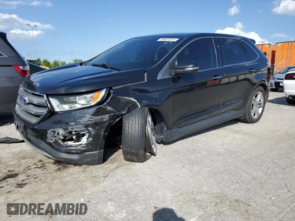 2015 Ford Edge Titanium z VIN 2FMTK4K88FBB56310, wystawiony jako Copart lot #53851524 z przebiegiem 170 380 mil mil oraz Szkody całkowita. Historia ofert i sprzedaży dostępna na DreamBid. Obrazek 1.