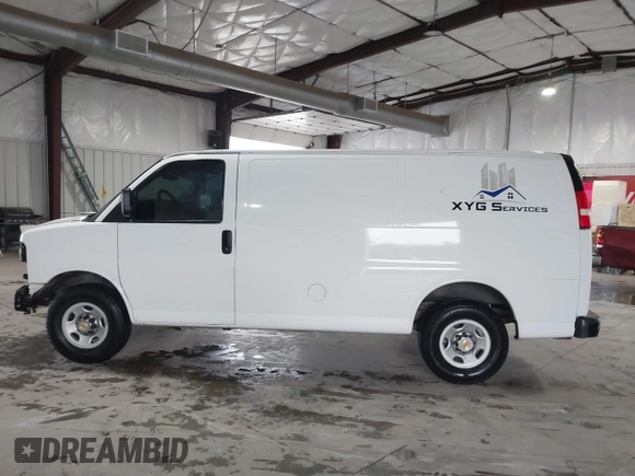 2014 Chevrolet Express Cargo Van with VIN 1GCWGFCA0E1138684, listed as a IAAI auction lot 41796495 with 101,756 mi miles. Bid and sale history available at carsss.com. Image 14.