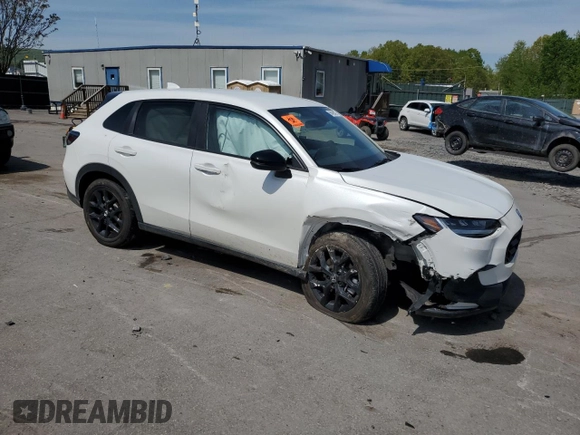 2024 Honda HR-V Sport with VIN 3CZRZ2H58RM736505, listed as a Copart auction lot 56490425 with 13,256 mi miles and Salvage title. Bid and sale history available at DreamBid. Image 4.