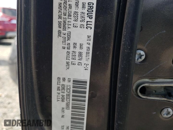 2014 Dodge Dart SXT with VIN 1C3CDFBB3ED768093, listed as a Copart auction lot 50791105 with 188,451 mi miles and Salvage Title. Bid and sale history available at carsss.com. Image 12.