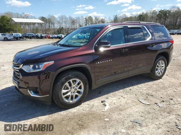 2020 Chevrolet Traverse LT Cloth with VIN 1GNERGKW7LJ200000, listed as a Copart auction lot 50799555 with 72,407 mi miles and Salvage Title. Bid and sale history available at carsss.com. Image 1.