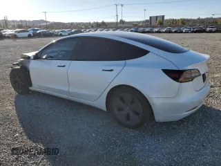 2021 Tesla Model 3 Long Range with VIN 5YJ3E1EB0MF059457, listed as a Copart auction lot 46277945 with 102,367 mi miles and Salvage Title. Bid and sale history available at carsss.com. Image 2.