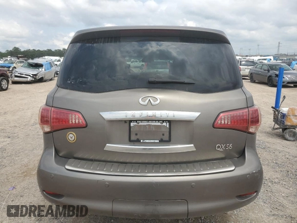 2013 Infiniti QX56 with VIN JN8AZ2NF3D9550754, listed as a Copart auction lot 54130675 with 202,669 mi miles and Salvage title. Bid and sale history available at DreamBid. Image 6.