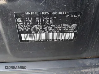 2017 Subaru Legacy with VIN 4S3BNAB65H3060237, listed as a IAAI auction lot 41830017 with 92,413 mi miles. Bid and sale history available at carsss.com. Image 9.