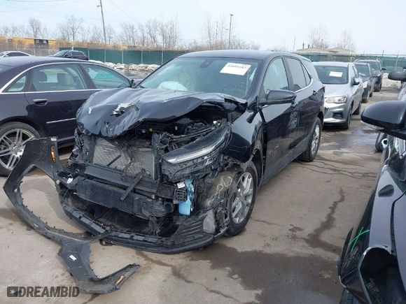 2023 Chevrolet Equinox LT with VIN 3GNAXKEG5PL153821, listed as a IAAI auction lot 41601582 with 20,743 mi miles. Bid and sale history available at carsss.com. Image 2.