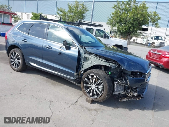 2021 Volvo XC60 Inscription Expression with VIN YV4BR0DL5M1820896, listed as a IAAI auction lot 42207370 with 58,670 mi miles and . Bid and sale history available at DreamBid. Image 1.