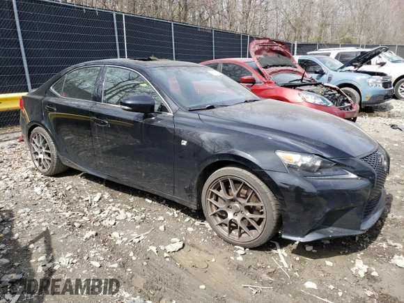 2015 Lexus IS 350 with VIN JTHCE1D25F5008167, listed as a Copart auction lot 49696125 with 121,377 mi miles and Salvage title. Bid and sale history available at DreamBid. Image 4.