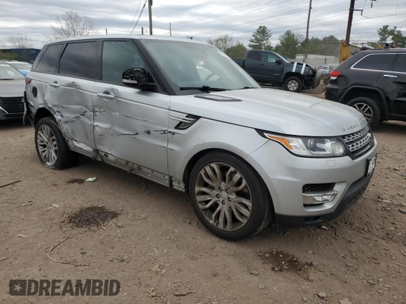 2017 Land Rover Range Rover Sport with VIN SALWR2FE4HA124351, listed as a Copart auction lot 53624455 with Not Provided miles and Salvage Title. Bid and sale history available at DreamBid. Image 4.