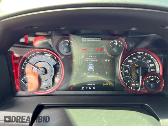 2018 Ram 1500 Rebel with VIN 1C6RR7YT3JS131263, listed as a Copart auction lot 53366675 with 60,444 mi miles and Salvage Title. Bid and sale history available at carsss.com. Image 9.