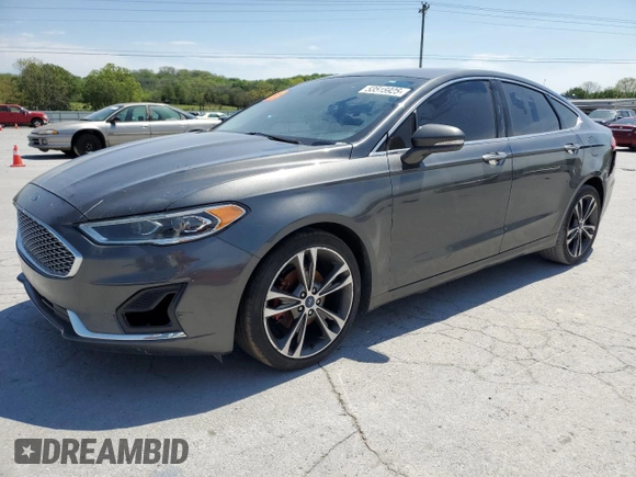 2019 Ford Fusion Titanium with VIN 3FA6P0D98KR123889, listed as a Copart auction lot 53515925 with 172,596 mi miles and Clean title. Bid and sale history available at DreamBid. Image 1.