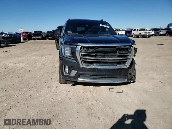 2023 GMC Yukon XL SLT with VIN 1GKS2GKD5PR349418, listed as a Copart auction lot 43635255 with 37,163 mi miles and Salvage Title. Bid and sale history available at DreamBid. Image 12.