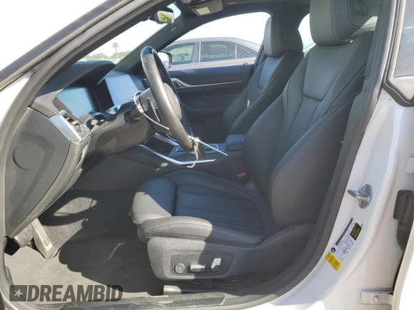 2022 BMW 4 Series 430i with VIN WBA63AV00NFM76170, listed as a Copart auction lot 49300505 with 37,469 mi miles and Salvage title. Bid and sale history available at DreamBid. Image 7.
