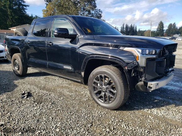 2024 Toyota Tundra 4WD Platinum with VIN 5TFNA5DB9RX153718, listed as a Copart auction lot 77704454 with 9,835 mi miles and Salvage Title. Bid and sale history available at carsss.com. Image 4.