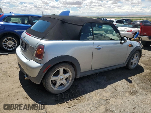 2010 MINI Convertible with VIN WMWMR3C5XATU98379, listed as a Copart auction lot 56360255 with 108,414 mi miles and Clean Title. Bid and sale history available at DreamBid. Image 3.