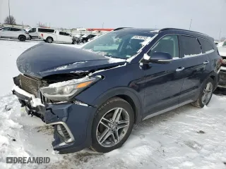 2017 Hyundai Santa Fe Limited Ultimate with VIN KM8SRDHFXHU175080, listed as a Copart auction lot 45749745 with 140,956 mi miles and Salvage Title. Bid and sale history available at carsss.com. Image 1.