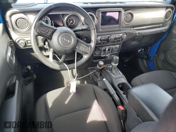 2021 Jeep Wrangler Sport with VIN 1C4GJXAG7MW858553, listed as a Copart auction lot 74095444 with Not Provided miles and Non Repairable. Bid and sale history available at DreamBid. Image 8.
