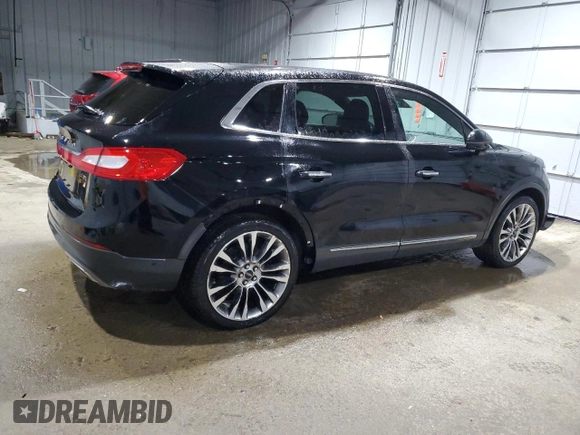 2016 Lincoln MKX Reserve with VIN 2LMTJ8LP4GBL60107, listed as a Copart auction lot 45212125 with 110,834 mi miles and Salvage Title. Bid and sale history available at DreamBid. Image 3.
