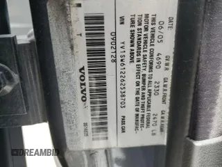 2006 Volvo V70 2.4L with VIN YV1SW612262538703, listed as a Copart auction lot 64398525 with 212,222 mi miles and Salvage title. Bid and sale history available at DreamBid. Image 12.