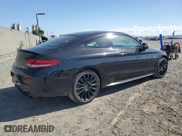 2023 Mercedes-Benz C 43 AMG with VIN W1KWJ6EB8PG119569, listed as a Copart auction lot 57043995 with 14,601 mi miles and Salvage title. Bid and sale history available at DreamBid. Image 3.