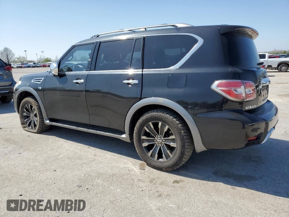 2017 Nissan Armada Platinum with VIN JN8AY2NE3H9706565, listed as a Copart auction lot 52124855 with 126,592 mi miles and Clean Title. Bid and sale history available at carsss.com. Image 2.