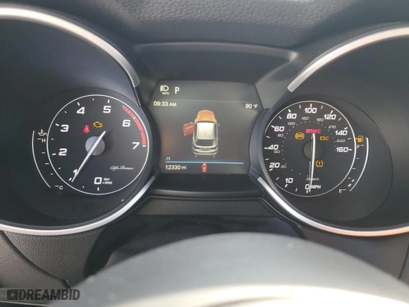 2023 Alfa Romeo Stelvio Ti with VIN ZASPAKBN1P7D54408, listed as a Copart auction lot 83367044 with 12,330 mi miles and Salvage Title. Bid and sale history available at carsss.com. Image 9.