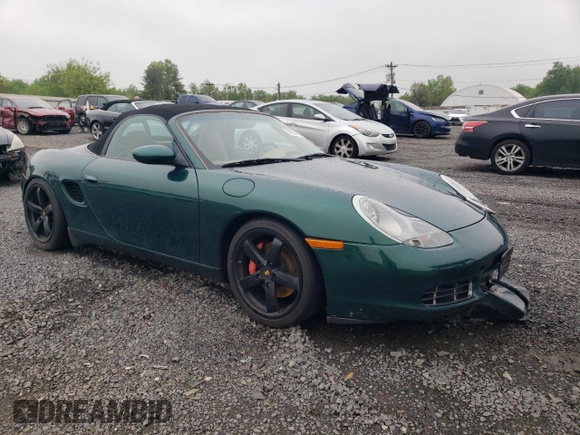 2002 Porsche Boxster S with VIN WP0CB29892U663753, listed as a Copart auction lot 55394025 with 62,241 mi miles and Salvage title. Bid and sale history available at DreamBid. Image 4.