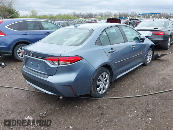 2020 Toyota Corolla LE with VIN 5YFEPRAE5LP101660, listed as a IAAI auction lot 41951688 with 55,153 mi miles. Bid and sale history available at carsss.com. Image 4.