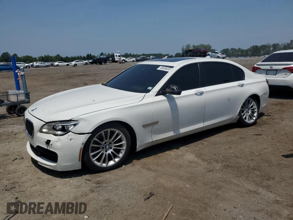 2013 BMW 7 Series 750Li with VIN WBAYE8C55DD133309, listed as a Copart auction lot 60656455 with 182,562 mi miles and Salvage title. Bid and sale history available at DreamBid. Image 1.