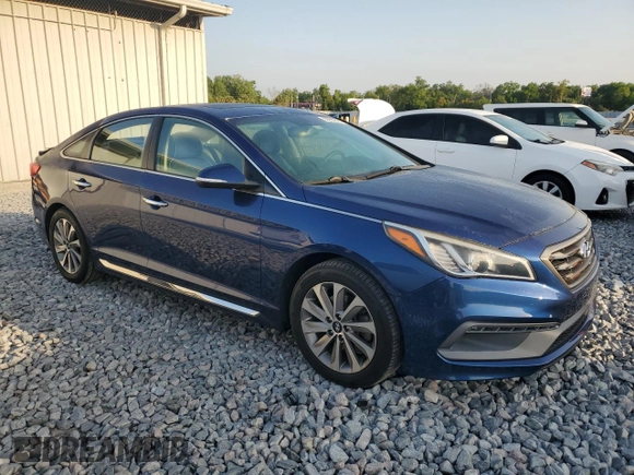 2017 Hyundai Sonata Sport with VIN 5NPE34AF5HH551868, listed as a Copart auction lot 50293845 with 48,274 mi miles and Salvage Title. Bid and sale history available at DreamBid. Image 4.