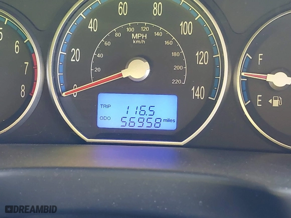 2008 Hyundai Santa Fe SE with VIN 5NMSH13E38H222588, listed as a IAAI auction lot 41684138 with 56,958 mi miles. Bid and sale history available at carsss.com. Image 16.