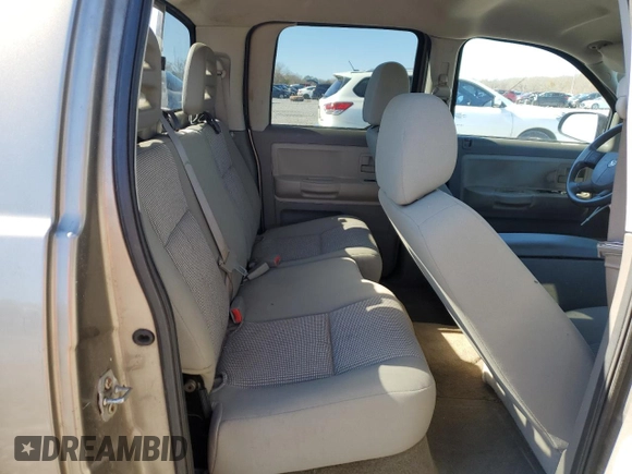 2007 Dodge Dakota SLT with VIN 1D7HE48K97S199376, listed as a Copart auction lot 88973885 with 192,774 mi miles and Salvage Title. Bid and sale history available at DreamBid. Image 10.