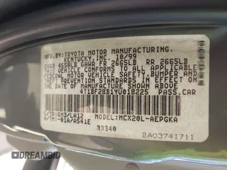 2000 Toyota Avalon XL z VIN 4T1BF28B1YU018225, wystawiony jako IAAI lot #42125483 z przebiegiem 340 207 mil mil oraz . Historia ofert i sprzedaży dostępna na DreamBid. Obrazek 9.