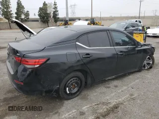 2020 Nissan Sentra SV with VIN 3N1AB8CV2LY220192, listed as a Copart auction lot 55653145 with 37,621 mi miles and Salvage Title. Bid and sale history available at carsss.com. Image 3.