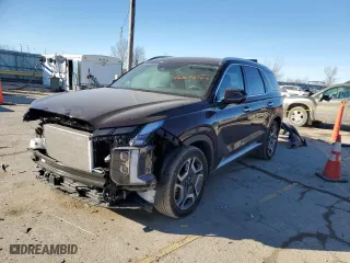 2025 Hyundai Palisade SEL with VIN KM8R4DGE0SU818646, listed as a Copart auction lot 42875765 with 15,446 mi miles and Salvage Title. Bid and sale history available at carsss.com. Image 1.