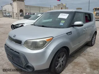 2014 Kia Soul + with VIN KNDJP3A53E7715977, listed as a IAAI auction lot 42044617 with 146,212 mi miles. Bid and sale history available at carsss.com. Image 2.