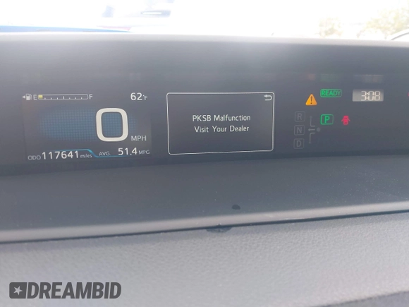 2020 Toyota Prius L Eco z VIN JTDKARFU1L3111938, wystawiony jako IAAI lot #41578853 z przebiegiem 117 641 mil mil oraz . Historia ofert i sprzedaży dostępna na DreamBid. Obrazek 7.