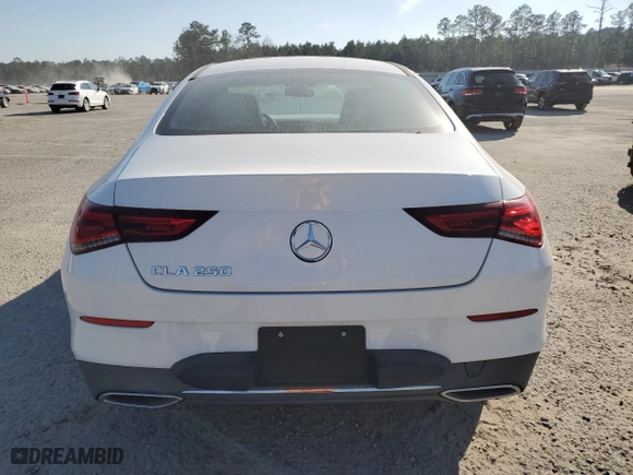 2020 Mercedes-Benz CLA with VIN WDD5J4GB2LN034410, listed as a Copart auction lot 46131615 with 0 mi miles and Salvage Title. Bid and sale history available at carsss.com. Image 6.