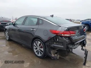 2016 Kia Optima SX Turbo with VIN 5XXGW4L22GG089399, listed as a IAAI auction lot 41498110 with 79,033 mi miles and . Bid and sale history available at DreamBid. Image 3.
