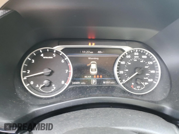 2021 Nissan Sentra SV with VIN 3N1AB8CV7MY306860, listed as a Copart auction lot 47939825 with 34,409 mi miles and Salvage title. Bid and sale history available at DreamBid. Image 9.