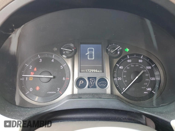 2012 Lexus GX 460 with VIN JTJBM7FX9C5036817, listed as a Copart auction lot 57619005 with 172,994 mi miles and Salvage title. Bid and sale history available at DreamBid. Image 9.