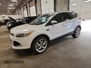 2015 Ford Escape Titanium with VIN 1FMCU9J97FUC33244, listed as a Copart auction lot 58773195 with 12,903 mi miles and Salvage title. Bid and sale history available at DreamBid. Image 1.