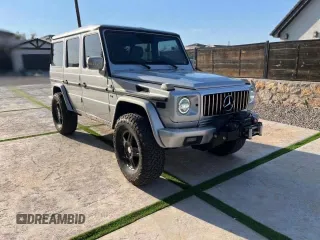 2002 Mercedes-Benz G-Class with VIN WDCYR49EX2X128555, listed as a Copart auction lot 77047164 with 222,979 mi miles and Salvage Title. Bid and sale history available at carsss.com. Image 1.