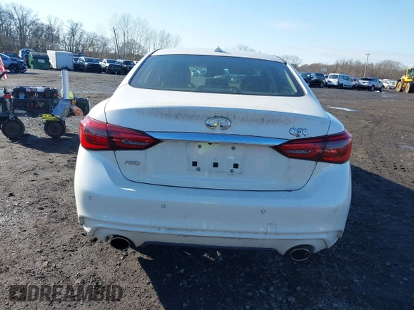 2023 Infiniti Q50 Luxe z VIN JN1EV7BR8PM540570, wystawiony jako IAAI lot #41131629 z przebiegiem 5 964 mil mil oraz . Historia ofert i sprzedaży dostępna na DreamBid. Obrazek 16.