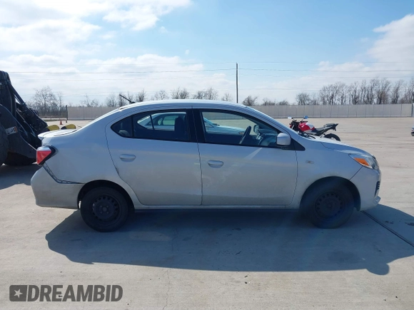 2021 Mitsubishi Mirage G4 ES with VIN ML32FUFJ7MHF07540, listed as a IAAI auction lot 41417124 with 109,901 mi miles. Bid and sale history available at carsss.com. Image 13.