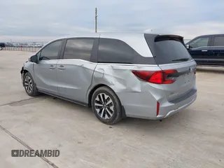 2025 Honda Odyssey EX-L with VIN 5FNRL6H60SB019825, listed as a IAAI auction lot 41295242 with 1,326 mi miles. Bid and sale history available at carsss.com. Image 3.